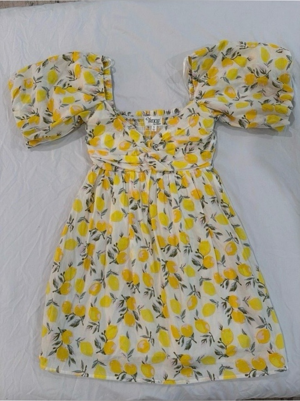 Trixxi Los Angeles lemon print mini dress